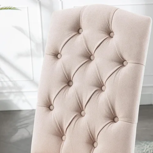 Miniatura 13 de Juego de sillas de comedor Parsons tapizadas copetudas, decoración de comedor de tela, elegante y moderna, para cocina, sala de estar con botones