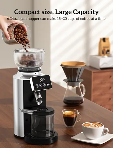 Miniatura 9 de Molinillo de café con rebabas Neretva, 2 en 1 Profesional Molinillo de Espresso de Acero Inoxidable Conjunto 51~58mm Portafiltro Molinillo de Granos