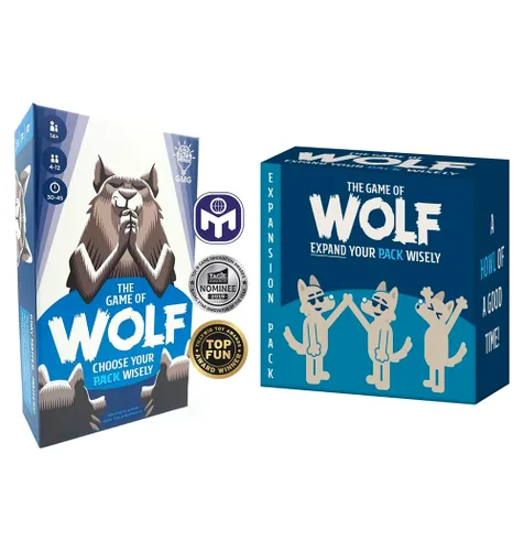 Gray Matters Games El juego del lobo y paquete de expansión | Juego de preguntas para amigos, familias y adolescentes