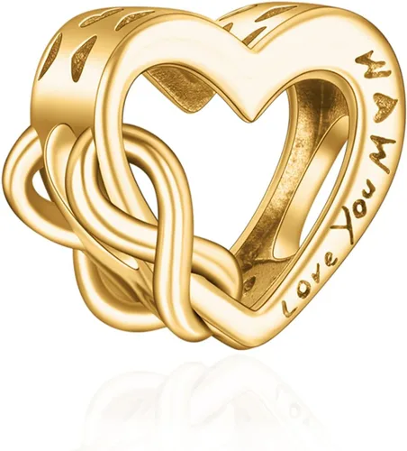 Miniatura 80 de Dijes de plata de ley 925 con diseño de oso dorado para mujer, pulseras y collares, regalos para familiares y amigos, 3 piezas/paquete