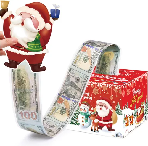 Miniatura 8 de Cajas de dinero de Navidad azules para tirar, soporte de dinero sorpresa para niños adultos, caja de dinero divertida para mujeres, hombres, niñas