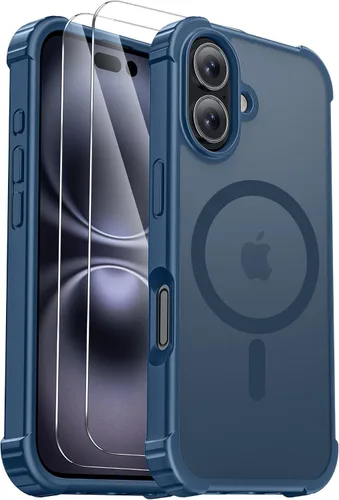 Miniatura 11 de Funda para iPhone Air [compatible con MagSafe] [2 protectores de pantalla] [prueba de caídas de grado militar] Funda magnética resistente
