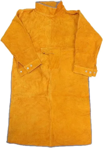 Miniatura 3 de Leather Welding Apron with Sleeves,Heavy Duty Welding Jacket,Heat Flame Resistant Welder Apron for Men