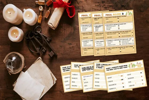 Miniatura 3 de Christian Bible Feud Game - Noche de juegos de la iglesia, trivia bíblica, diversión para la familia - Incluye tarjetas y preguntas SJ02