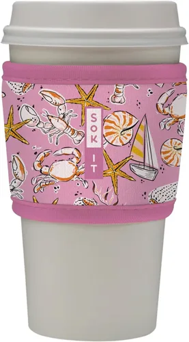 Miniatura 21 de Sok It HotSok Coffee & Tea - Funda de neopreno con aislamiento reutilizable (floral abstracto)