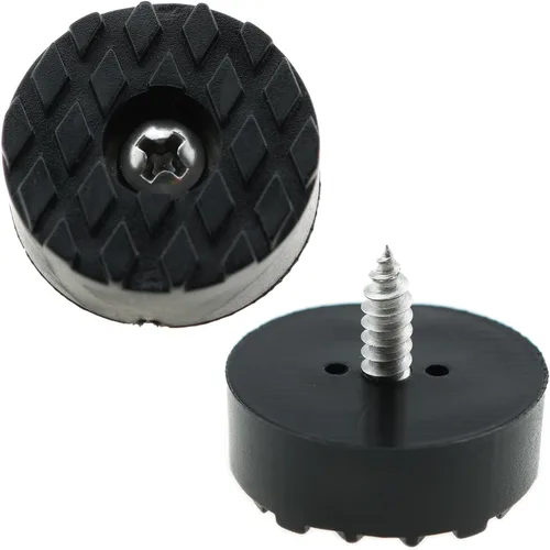 Miniatura 2 de 20 piezas de patas de goma roscadas redondas almohadillas antideslizantes de goma para muebles con tornillos para patas de silla, protector de piso