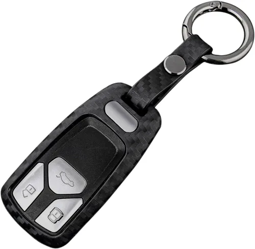 Funda de goma de silicona suave con textura de fibra de carbono para Audi A4 A4L A5 A6 A7 A8 Q5 Q7 R8 RS Q3 RS4 RS5 RS7 S4 S5 S6 S7 S8 SQ5 SQ7 TT