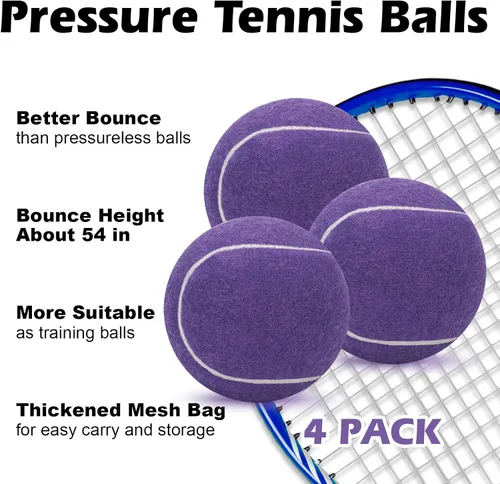 Miniatura 3 de SUNEZLGO Paquete de 12 pelotas de tenis, pelotas de tenis de entrenamiento de presión avanzadas, pelotas de tenis para perros, tenis grueso
