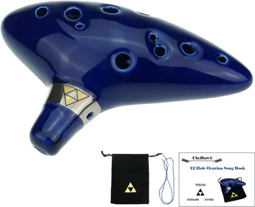 Miniatura 2 de cheffort 12 Agujero Ocarina de Legend of Zelda, alto C Ocarina con bolsa protectora, comprar Zelda Ocarina, 12 Agujero Ocarina Zelda Ocarina