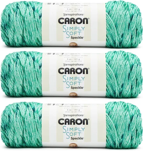 Miniatura 36 de Caron Simply Soft Abyss Speckle Yarn - Paquete de 3 unidades de 141 gramos/5 onzas - Acrílico - 4 medianos (peinado) - 235 yardas - Tejido/ganchillo
