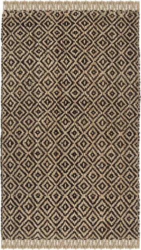 Miniatura 20 de SAFAVIEH Natural Fiber Collection - Alfombra decorativa, 2.3 x 4 pies, azul tropical y natural, yute bohemio con borlas de diamante, hecho a mano