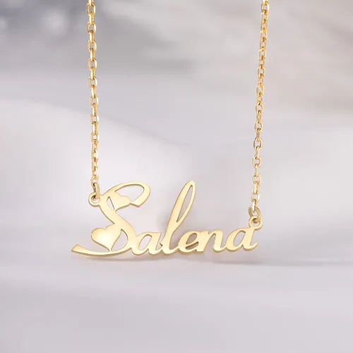 Miniatura 2 de TinyName - Collar con nombre, personalizable, chapado en oro de 18 quilates, para mujer