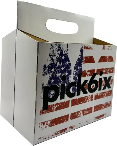 Miniatura 5 de ICE N COLD Paquete de 6 bolsas de cartón (bandera americana, 150 unidades) Capacidad para 6 botellas de 12 onzas Envío rápido el mismo día
