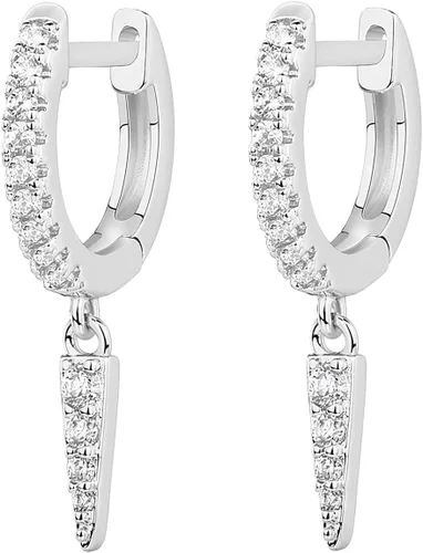 Miniatura 3 de PAVOI 14K Gold Plated S925 Sterling Silver Post Lightweight DropDangle Huggie Earrings for Women Star, Lock, Butterfly, Moon, Lightning Dainty