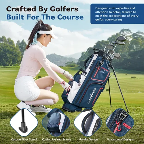 Miniatura 2 de Soporte divisor de longitud completa de 14 vías de alta calidad, apto para bolsa de golf, bolsillo ligero para enfriar y bolsillo para teléfono