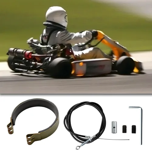 Miniatura 5 de Hoypeyfiy Kit de pasador de banda de freno de 4 pulgadas, cable de acelerador de 70 pulgadas, repuesto para Azusa 2251/2251-B Go Kart, repuesto