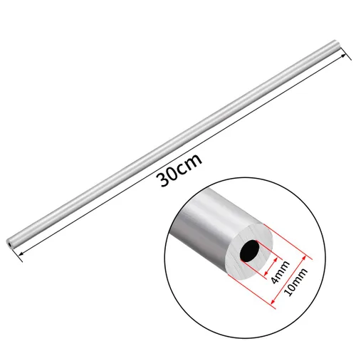 Miniatura 2 de uxcell 6063 tubo recto redondo de aluminio inconsútil de la tubería 1 pies de longitud 0,156 pulgadas ID 0,39 pulgadas OD