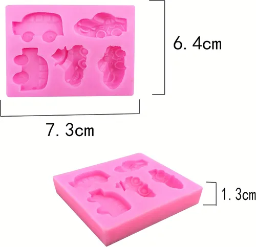 Miniatura 2 de 2 moldes de silicona con forma de automóvil y automóvil deportivo, moldes para pasteles de grado alimenticio, moldes para hornear pasteles, moldes