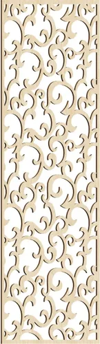 Miniatura 75 de Wheatland Paneles de pared decorativos de madera con calado, 9 3/8 pulgadas de ancho x 24 3/8 pulgadas de alto x 1/4 de alto, nogal