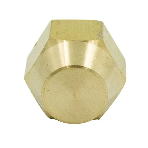 Acoplamiento de tubo acampanado CA360 de latón, SAE 45 grados de destello, tapa, tubo de 1/4" OD (paquete de 1)