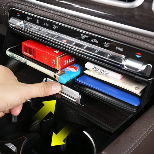 Miniatura 3 de Bandeja Organizadora del Centro de la Consola del Coche Bandeja de Almacenamiento Reposabrazos Caja Contenedora para Mercedes Benz GLS450 X167 63
