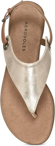Miniatura 9 de Aerosoles Sandalia plana casual para mujer, Dorado Metálico