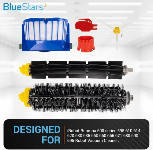 Miniatura 3 de BlueStars Kit de piezas de repuesto para aspiradora i-Robot Roomba 600 Series 694 676 675 692 695 677 671 655 645 690 680 660 650 620 614 y 500
