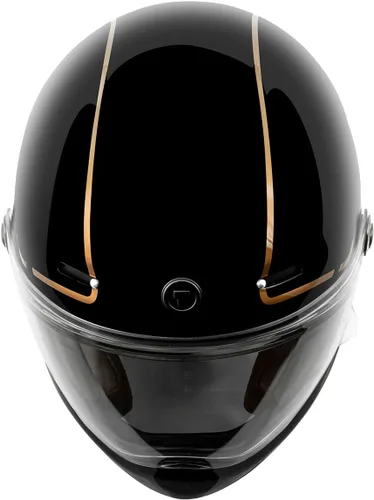 Miniatura 4 de Casco Torc T-9 Retro de Cara Completa Deep Stage Escenario profundo negro brillante
