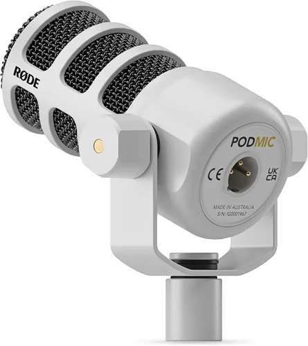 Miniatura 3 de RØDE PodMic - Micrófono cardioide de transmisión dinámica, color blanco PodMic Blanco