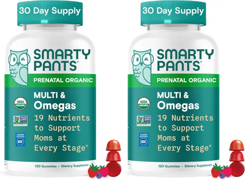 Miniatura 14 de SmartyPants Vitaminas prenatales orgánicas para mujeres, multivitamínicos: probióticos, biotina, metilfolato, omega3 (ALA), vitamina D3, C, vitamina