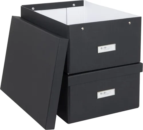 Miniatura 7 de Bigso Box of Sweden Karin Caja de almacenamiento plegable con marco de etiqueta para identificación, montaje simple sin herramientas, cajas