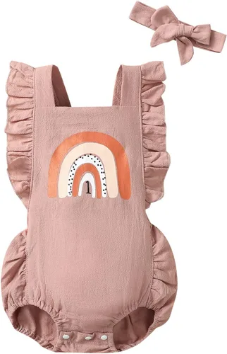 Miniatura 64 de Shalofer Traje de primer cumpleaños para bebé niña con diadema