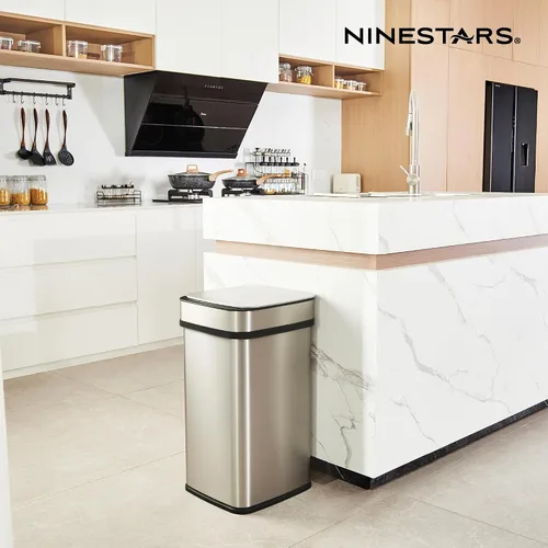 Miniatura 7 de Ninestars Bote de basura inteligente para cocina con neutralización de olores de 13 galones, basurero automático con sensor de movimiento y control