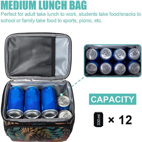 Miniatura 2 de Lonchera plegable, grande para 12 latas (10 litros), aislada, a prueba de fugas, enfriador de lados suaves para playa, picnic, senderismo, camping