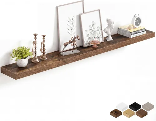 Miniatura 27 de Fun Memories Estantes flotantes de 16 pulgadas para pared, estantes de 8 pulgadas de profundidad para baño, dormitorio, cocina, montaje en pared
