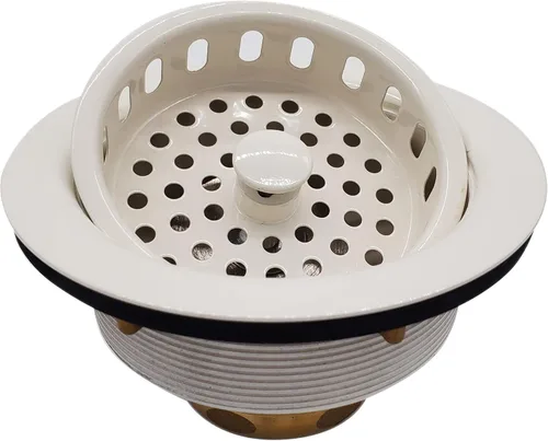 Miniatura 17 de Westbrass D214-05 - Colador grande para fregadero de cocina estilo poste de 3-1/2 pulgadas, níquel pulido