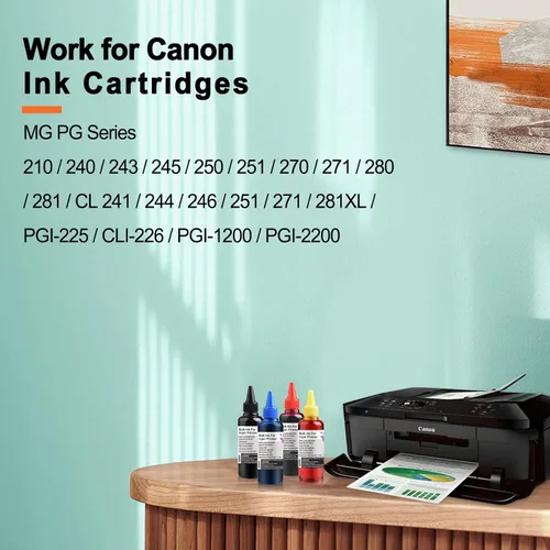 Miniatura 2 de Kit de recarga de tinta para Canon 210 240 243 245 250 270 280 CL 241 244 246 251 271 281XL PGI-225 CLI-226 PGI-1200 PGI-2200 Cartucho de tinta 1000