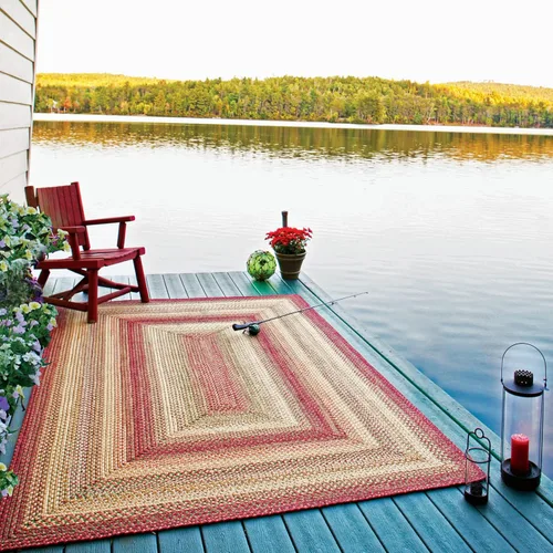 Miniatura 157 de Alfombra ovalada trenzada gris humo de 20 x 30 pulgadas, lavable para interiores y exteriores, decoración campestre para cocinas y entradas