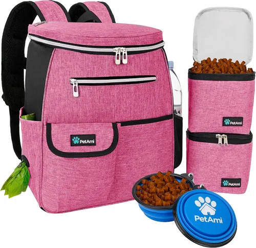 PetAmi - Bolsa de viaje para perros con mochila, bolsas para perros aprobadas por aerolíneas para viajar, bolsa de pañales para cachorros,