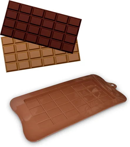 Miniatura 2 de homEdge Break-Apart - Moldes de chocolate, juego de 4 paquetes de moldes antiadherentes de silicona de grado alimenticio para barras de proteína