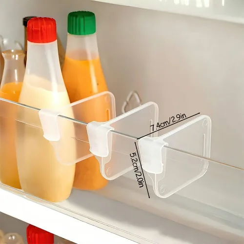 Miniatura 2 de Organizador de 10 congeladores, organizador de refrigerador visible con divisores y asas extraíbles, estante para refrigerador, libremente