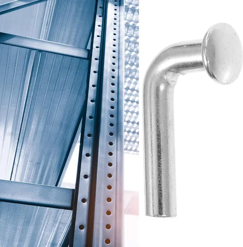 Miniatura 9 de Perno de seguridad para estante de paletización, pasador de gota de hierro universal, pasador de seguridad de perno en J resistente, perno