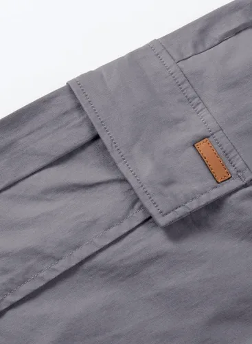 Miniatura 9 de JMIERR Pantalones cortos de sarga para hombre con cordón de algodón clásico elástico con 6 bolsillos