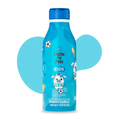Leche Pal Pelo Kids - Champú y acondicionador 2 en 1 con aloe vera, aceite de jojoba, leche de coco, cuidado del cabello seguro para niños - 14.9 oz