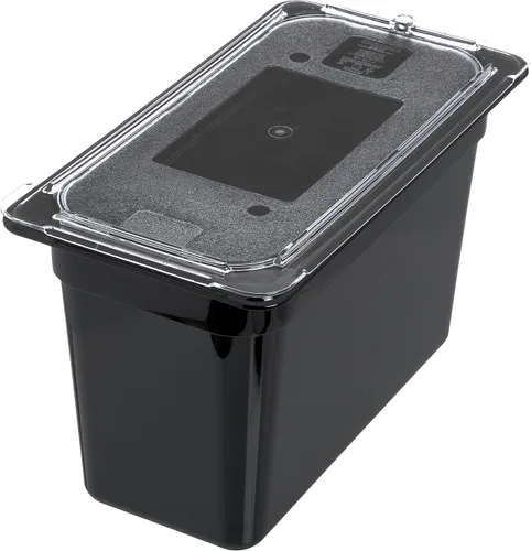 Miniatura 11 de Carlisle FoodService Products StorPlus Tapa plana, cubierta para bandejas de comida de tamaño 1/3, 12.75 x 7 pulgadas, 1 unidad, transparente