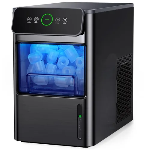 Miniatura 17 de Silonn Máquina de hielo Nugget para encimera, máquina de hielo de pellets con función de autolimpieza, la máquina de hielo sónico produce 33 libras
