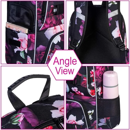 Miniatura 5 de Mochila para laptop, mochila escolar de 16 pulgadas, mochila universitaria, mochilas resistentes al agua para adolescentes, niñas, niños, mujeres