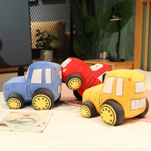 Miniatura 8 de Juguete de peluche de tractor de felpa suave, almohada de peluche súper linda, excelente regalo para niños o fiesta de cumpleaños de 12 pulgadas Azul