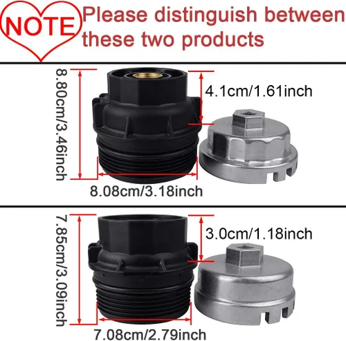 Miniatura 5 de Llave de filtro de aceite resistente para motores Toyota, Lexus, Scion de 1.8 litros, herramienta de extracción de filtro de aceite duradera