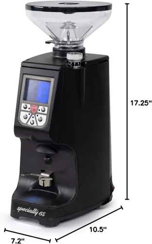 Miniatura 6 de Eureka Atom Speciality 65 - Molinillo de café expreso, tolva corta, rebabas planas de 2.559 in, tecnología silenciosa, dosificación programable
